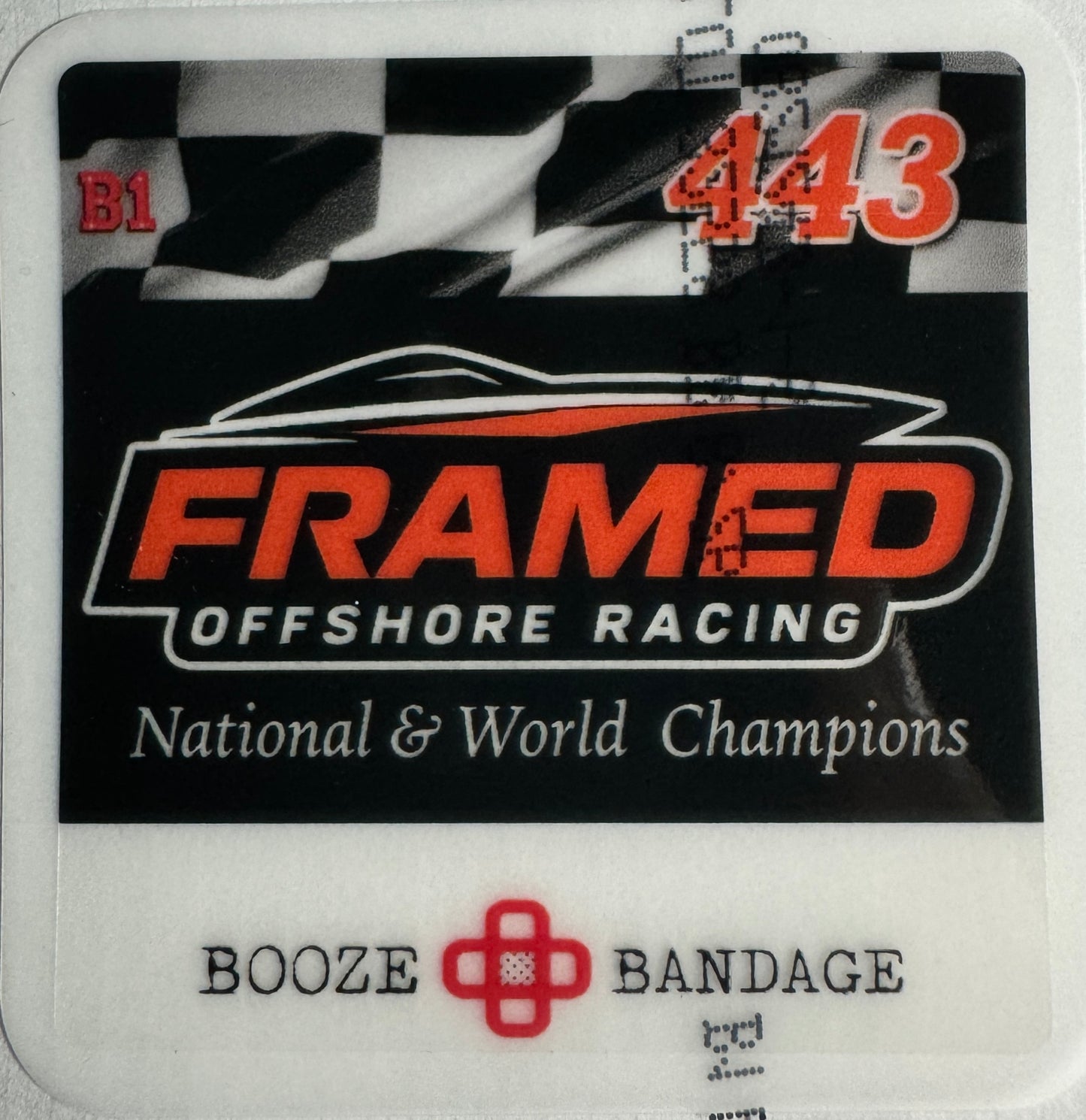 4 pack Framed Offshore Racing Booze Bandages