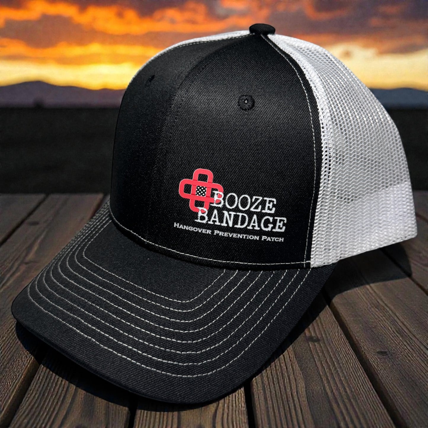 Booze Bandage Trucker Snapback Hat