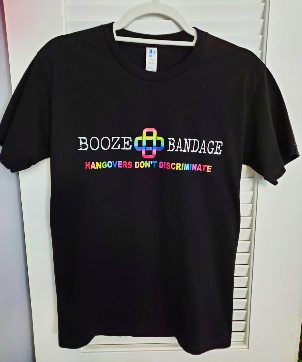 Rainbow Pride Booze Bandage T-shirt